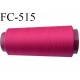 Cone 1000 m de fil mousse polyester fil n° 160 couleur fushia cone de 1000 mètres bobiné en France