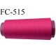 Cone de fil mousse polyester fil n° 160 couleur fushia cone de 1000 mètres bobiné en France