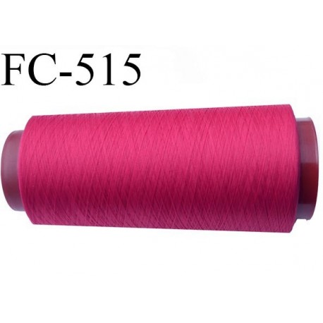 Cone 1000 m de fil mousse polyester fil n° 160 couleur fushia cone de 1000 mètres bobiné en France