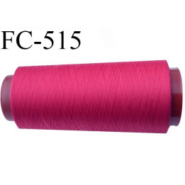 Cone 2000 m de fil mousse polyester  fil n° 160 couleur fushia cone de 2000 mètres bobiné en France