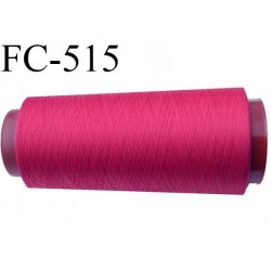 Cone de fil mousse polyester fil n° 160 couleur fushia cone de 2000 mètres bobiné en France