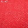 Tissu lingerie couleur rouge coraillé très haut de gamme tissu ajouré largeur 150 cm prix pour 10 centimètres de longueur