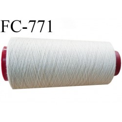 Cone de 2000 m fil polyester fil n° 100 couleur mastic longueur de 2000 mètres bobiné en France