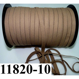 élastique plat largeur 10 mm couleur nougatine marron clair  vendu au mètre