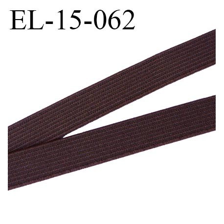 Elastique 15mm plat très très belle qualité couleur marron forte élasticité largeur 15 mm prix au mètre