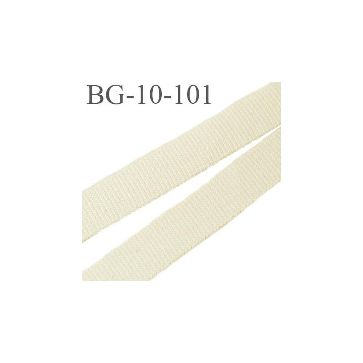 Sangle galon 10 mm couleur écru petit grain en coton très très solide  largeur 10 mm prix au mètre