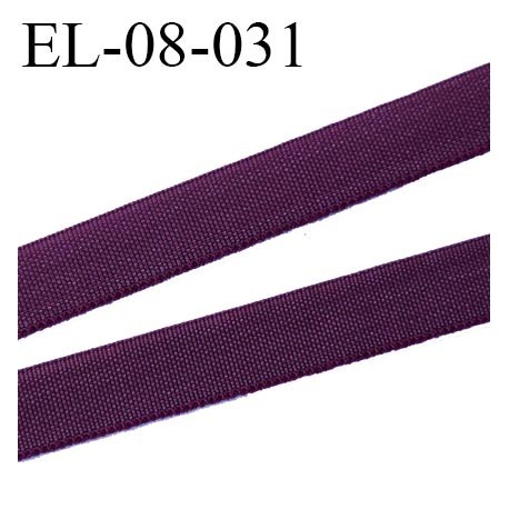 élastique 8 mm plat fin polyamide élasthanne spécial lingerie de marque fabriqué en France couleur bordeaux prix au mètre