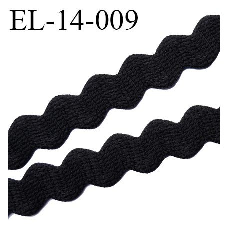 élastique lingerie 14 mm couleur noir trop beau grande marque fabriqué en France largeur 14 mm prix au mètre