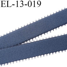 élastique lingerie picot 13 mm couleur gris subway  grande marque fabriqué en France largeur 13 mm  prix au mètre