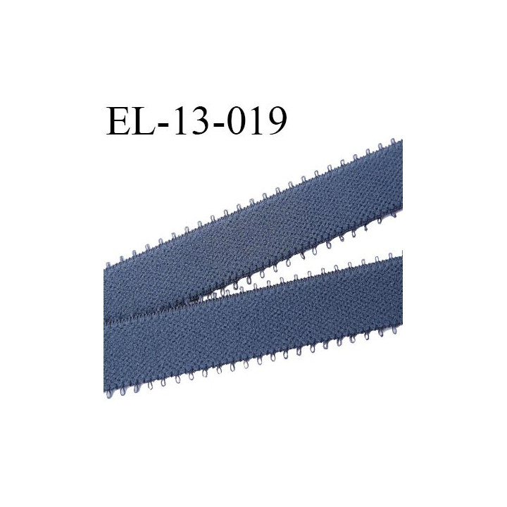 élastique lingerie picot 13 mm couleur gris subway  grande marque fabriqué en France largeur 13 mm  prix au mètre