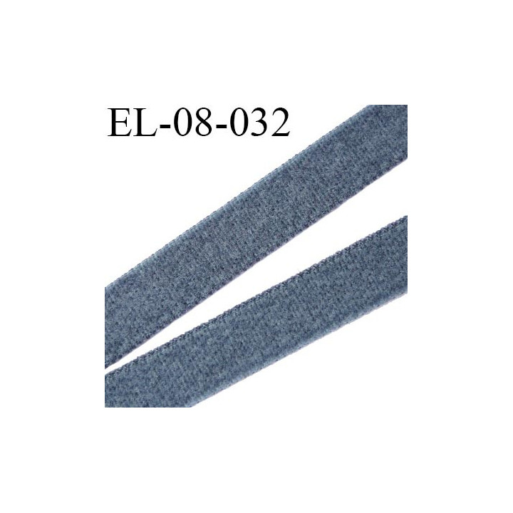 élastique 8 mm plat  fin aspect velours spécial lingerie de marque fabriqué en France couleur gris prix au mètre
