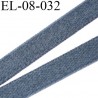 élastique 8 mm plat fin aspect velours spécial lingerie de marque fabriqué en France couleur gris prix au mètre