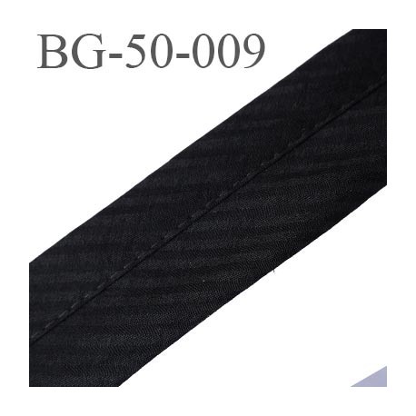 Biais Replié Coton Noir en 15 mm , A Coudre, Pour Vetements Et Lois