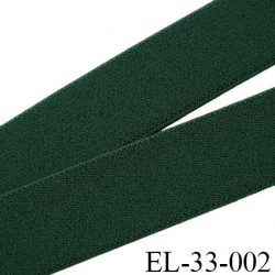 élastique 33 mm pour ceinture ou bretelle très belle qualité couleur vert bouteille fabriqué en France prix au mètre