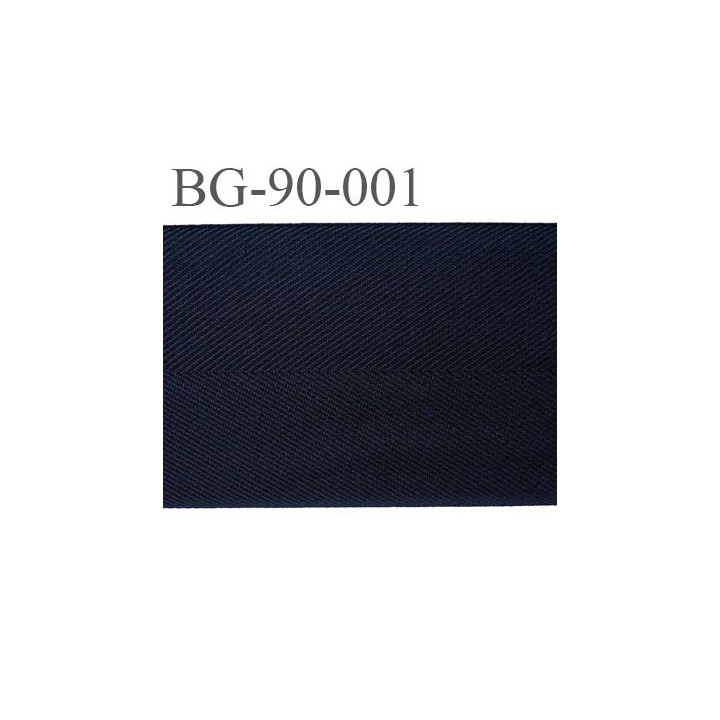 galon ganse Biais sergé 50 mm fabriqué en France couleur noir très belle qualité largeur synthétique 90 mm prix au mètre