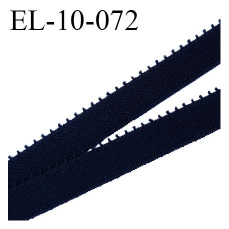 élastique lingerie picot 10 mm couleur noir fabriqué en France largeur 9+1 mm picot prix au mètre