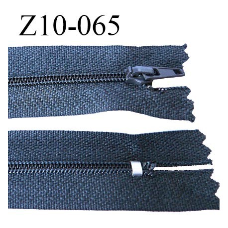 fermeture zip longueur 10 cm gris non séparable largeur 2.4 cm glissière nylon largeur 4 mm