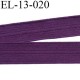 Elastique pré plié 13 mm lingerie couleur aubergine grande marque fabriqué en France largeur 13 mm prix au mètre