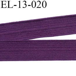 Elastique pré plié 13 mm  lingerie couleur aubergine grande marque fabriqué en France  largeur 13 mm prix au mètre