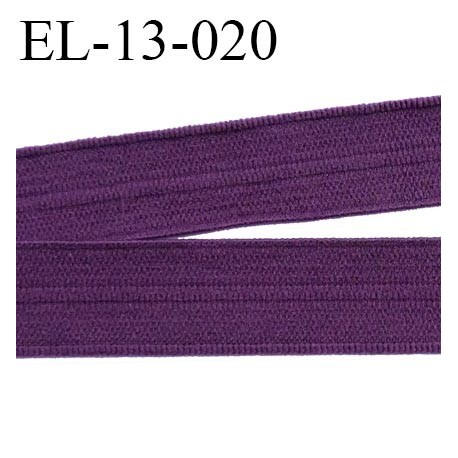 Elastique pré plié 13 mm lingerie couleur aubergine grande marque fabriqué en France largeur 13 mm prix au mètre
