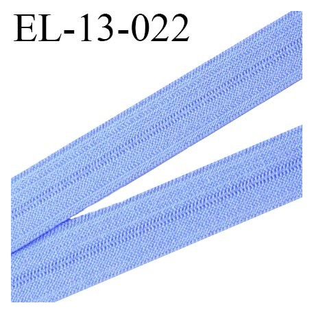 Elastique pré plié 13 mm lingerie couleur bleu chardon grande marque fabriqué en France largeur 13 mm prix au mètre
