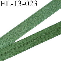 Elastique pré plié 13 mm  lingerie couleur kaki clair grande marque fabriqué en France  largeur 13 mm prix au mètre