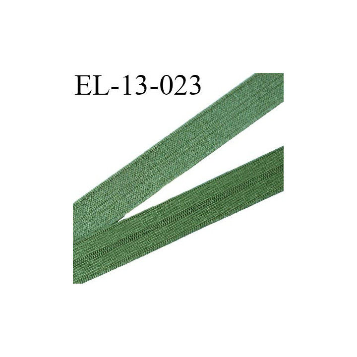 Elastique pré plié 13 mm  lingerie couleur kaki clair grande marque fabriqué en France  largeur 13 mm prix au mètre