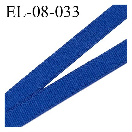 élastique 8 mm plat polyamide élasthanne spécial lingerie de marque fabriqué en France couleur bleu outre mer prix au mètre