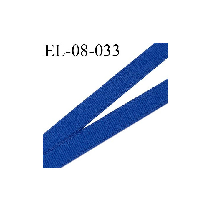 élastique 8 mm plat polyamide élasthanne spécial lingerie de marque fabriqué en France couleur bleu outre mer prix au mètre