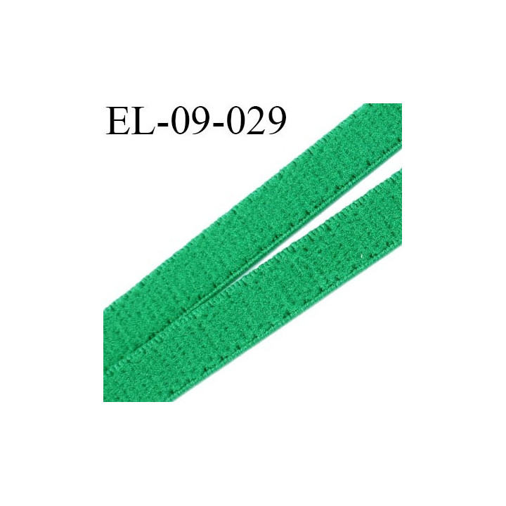 élastique lingerie 9 mm couleur vert grande marque fabriqué en France largeur 9 mm  prix au mètre