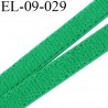 élastique lingerie 9 mm couleur vert grande marque fabriqué en France largeur 9 mm prix au mètre