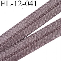 Elastique pré plié 12 mm lingerie couleur marron glacé grande marque fabriqué en France largeur 12 mm prix au mètre