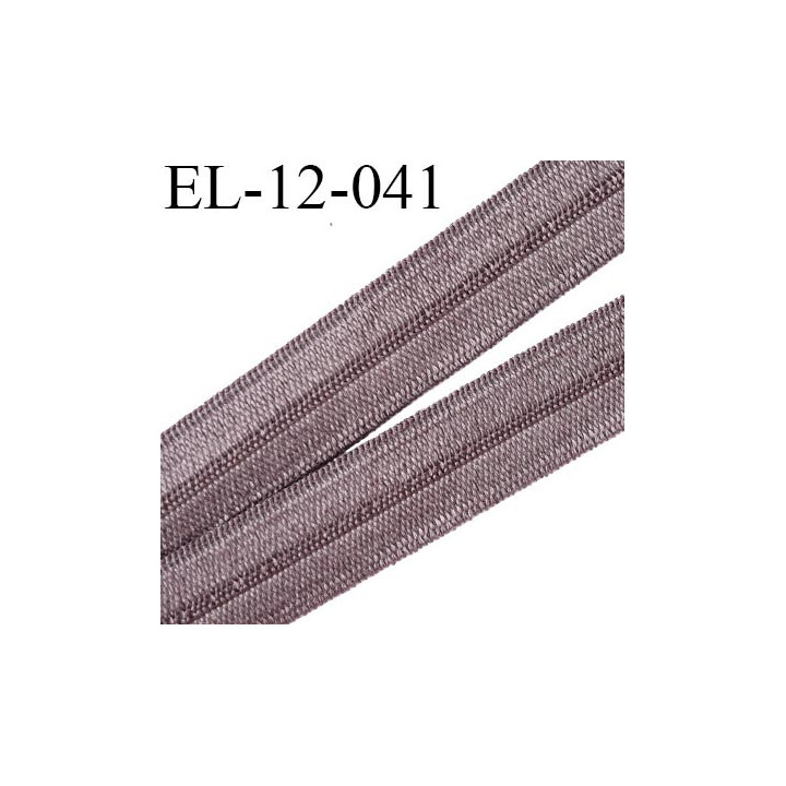 Elastique pré plié 12 mm  lingerie couleur marron glacé grande marque fabriqué en France  largeur 12 mm prix au mètre