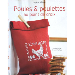 poules et poulettes au point de croix livre revue