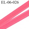 Elastique 6 mm fin spécial lingerie polyamide élasthanne couleur rose fluo largeur 6 mm prix au mètre