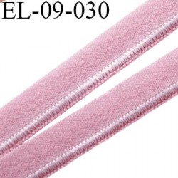 élastique lingerie 9 mm passepoil couleur rose belle élasticité grande marque fabriqué en France largeur 9 mm prix au mètre