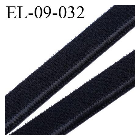 élastique lingerie 9 mm couleur noir belle élasticité grande marque fabriqué en France largeur 9 mm prix au mètre