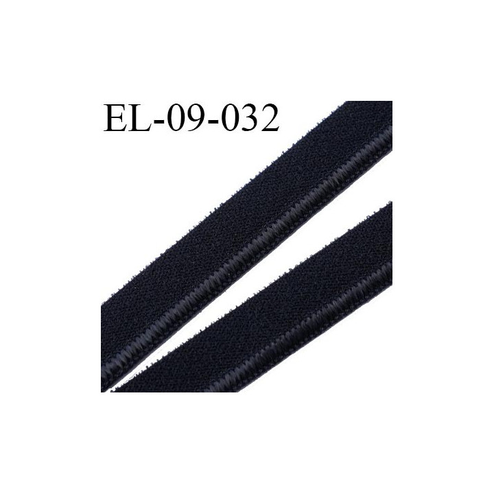 élastique lingerie 9 mm couleur noir belle élasticité grande marque fabriqué en France largeur 9 mm  prix au mètre
