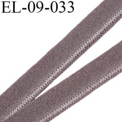 élastique lingerie 9 mm couleur terre d'ombre belle élasticité grande marque fabriqué en France largeur 9 mm  prix au mètre