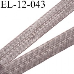 Elastique pré plié 12 mm  lingerie couleur gris minéral grande marque fabriqué en France  largeur 12 mm prix au mètre