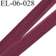 Elastique 6 mm fin spécial lingerie polyamide élasthanne couleur prune largeur 6 mm prix au mètre