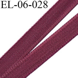 Elastique 6 mm fin spécial lingerie polyamide élasthanne couleur prune largeur 6  mm prix au mètre