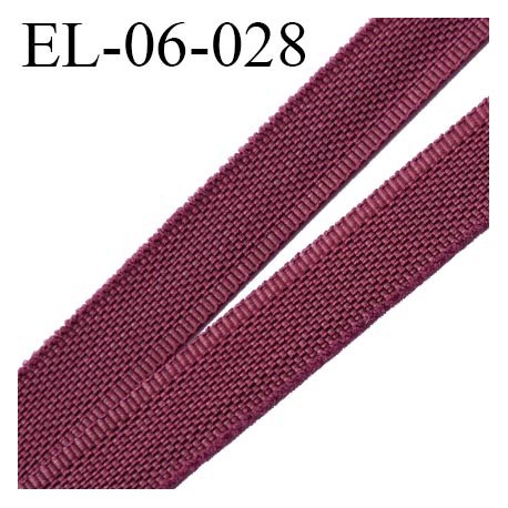 Elastique 6 mm fin spécial lingerie polyamide élasthanne couleur prune largeur 6 mm prix au mètre