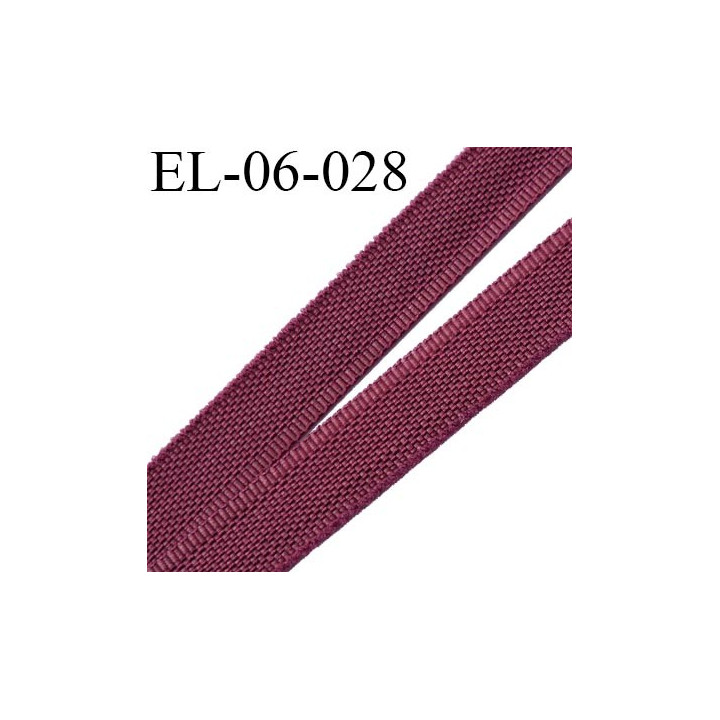 Elastique 6 mm fin spécial lingerie polyamide élasthanne couleur prune largeur 6  mm prix au mètre