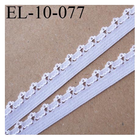 élastique lingerie picot 10 mm couleur blanc grande marque fabriqué en France largeur de bande 5 mm picot 5 mm prix au mètre