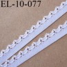 élastique lingerie picot 10 mm couleur blanc grande marque fabriqué en France largeur de bande 5 mm picot 5 mm prix au mètre