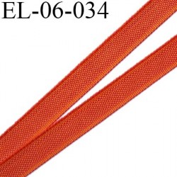 Elastique 6 mm fin spécial lingerie polyamide élasthanne couleur orange cuivré fabriqué en France largeur 6 mm prix au mètre