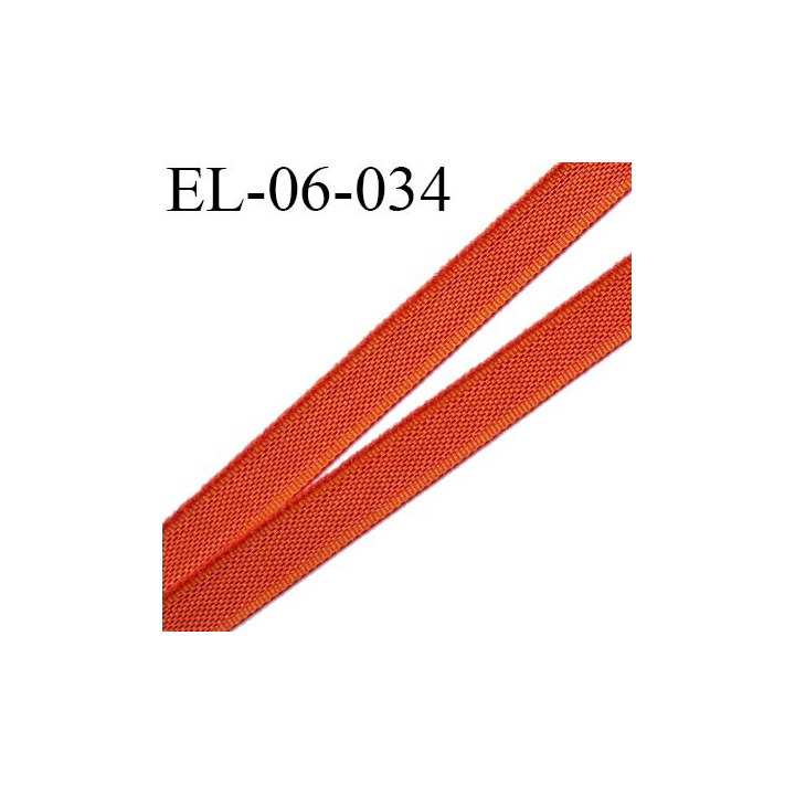 Elastique 6 mm fin spécial lingerie polyamide élasthanne couleur orange cuivré fabriqué en France largeur 6  mm prix au mètre