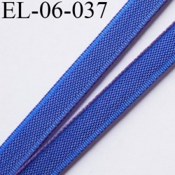Elastique 6 mm fin spécial lingerie polyamide élasthanne couleur bleu fabriqué en France largeur 6  mm prix au mètre