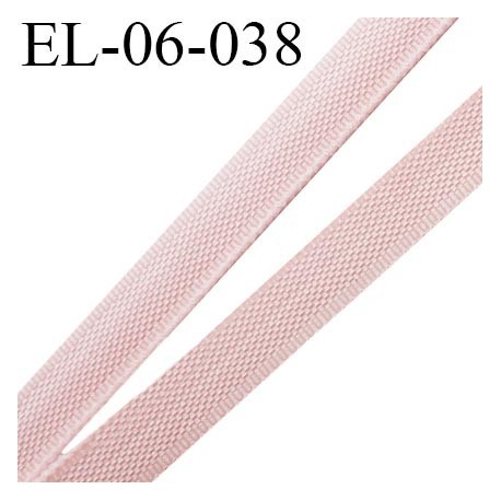Elastique 6 mm fin spécial lingerie polyamide élasthanne couleur rose clair fabriqué en France largeur 6 mm prix au mètre